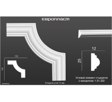 Угловой элемент 1.52.322 Европласт