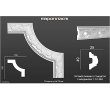 Угловой элемент 1.52.348 Европласт